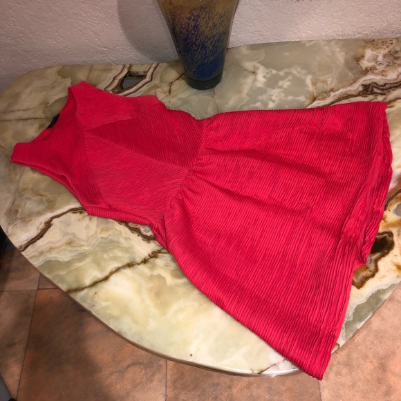 TOPSHOP Dress red orange Size 6 - Picture 1 of 6